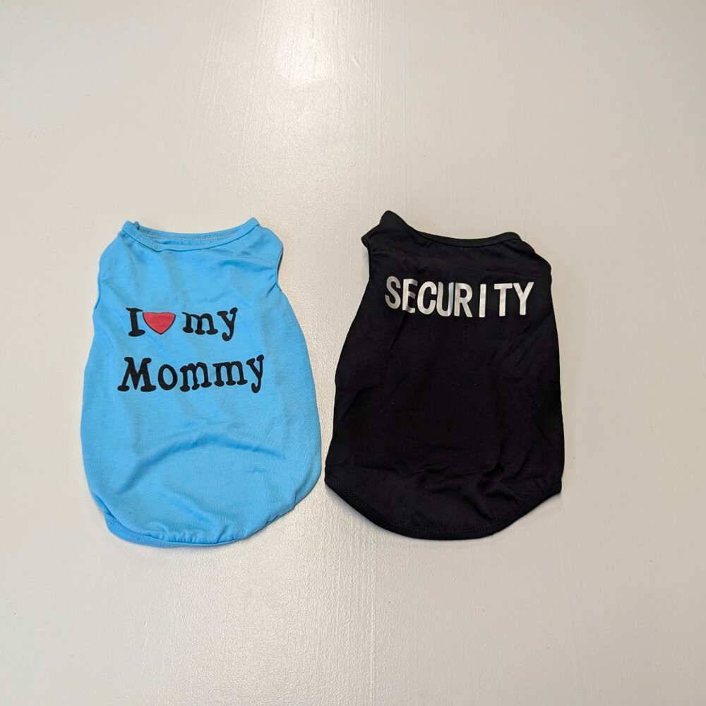 Bundle of Born To Be Loved Size *Small Dog Shirts Blue and Black - Picture 2 of 9